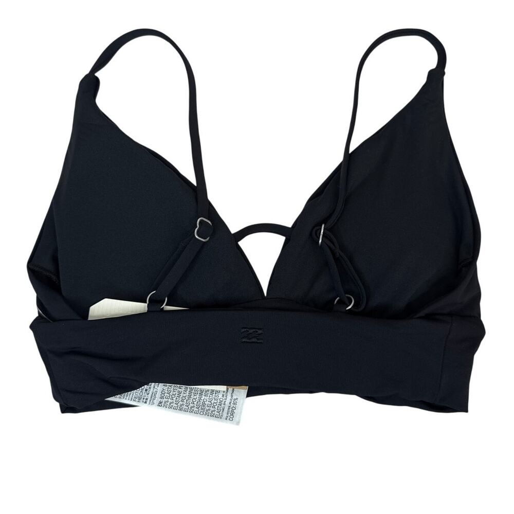 NWT Billabong Sol Searcher V Neck Black Bikini Top Beach Swimwear Women’s Sz S/8 - Picture 5 of 5